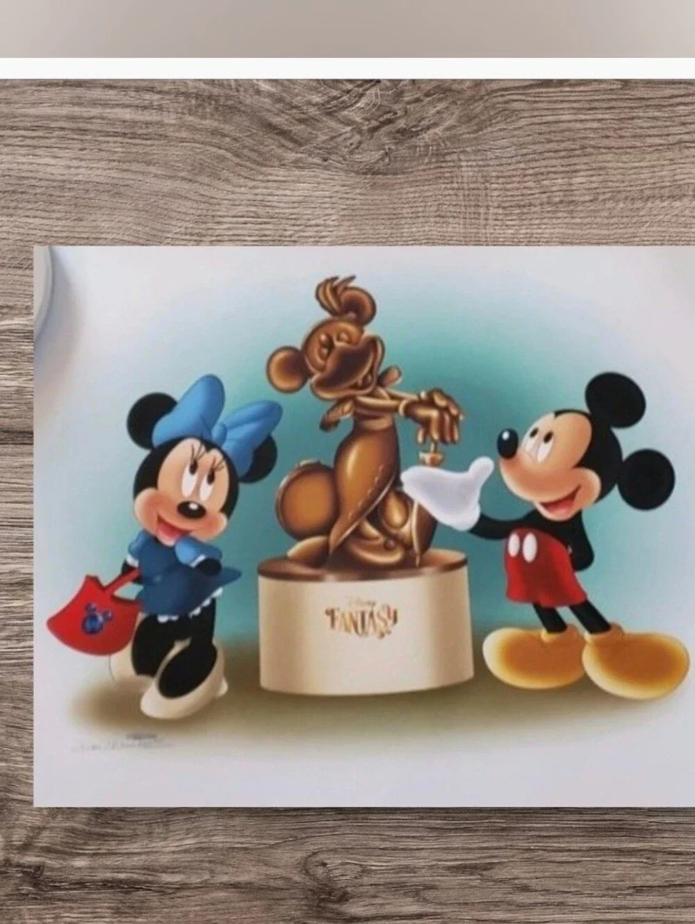 Disney Fantasy with Minnie & Mickey Lithograph COA